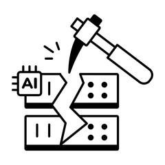 Deep Learning Linear Icon