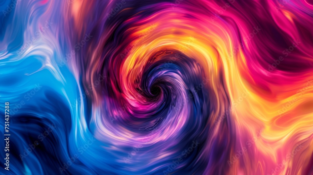 Poster y2k-inspired background with a mesmerizing psychedelic vortex of swirling hues