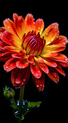 Chrysanthemum Bloom Against The Dark Night: A Dramatic Display of Nature's Beauty