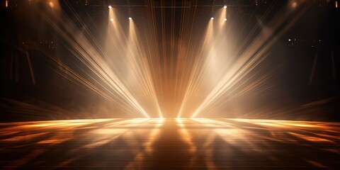 Event stage light background with spotlight illuminated stage for performance show. Empty stage...