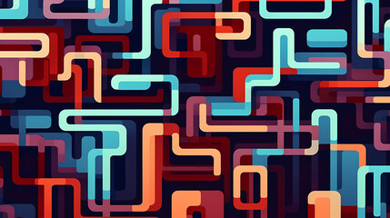 Seamless geometric maze pattern