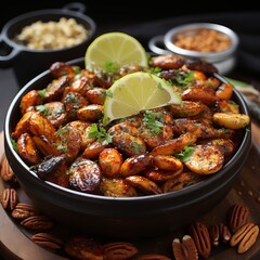 Sweet Spicy Roasted Party Nuts.