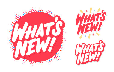 What's new. Vector lettering banner.