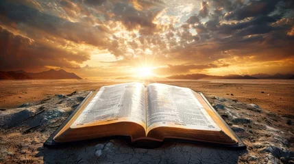 Foto op Canvas Sunshine shining on the Bible © Left