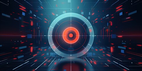 Arrow in middle of target, Generative AI illustration