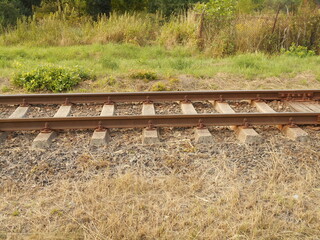 Single railway track