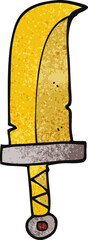 Fototapeta premium cartoon doodle dagger