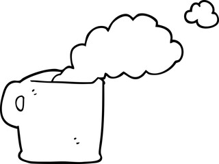 cartoon hot coffee
