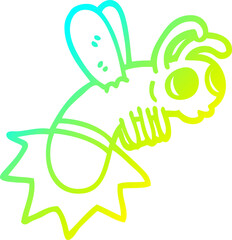 cold gradient line drawing cartoon glow bug