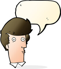 cartoon surprised expression with speech bubble