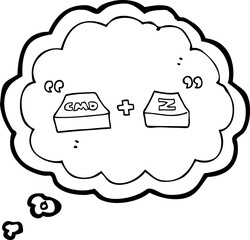 thought bubble cartoon command Z function