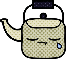 comic book style cartoon kettle