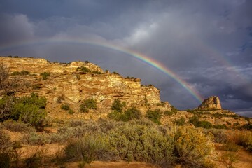 Naklejka na ściany i meble San Rafael Swell - Desert Double Rainbow