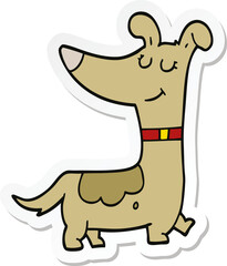 sticker of a cartoon dog