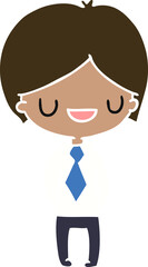 cartoon of a kawaii cute boy