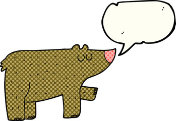 comic book speech bubble cartoon bear