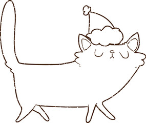 Cat Charcoal Drawing