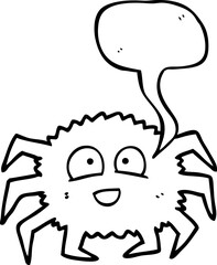 speech bubble cartoon spider