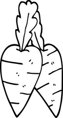 line drawing cartoon carrots