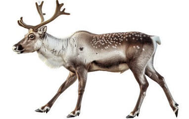 Sticker of Reindeer isolated on transparent Background