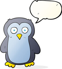 speech bubble cartoon penguin