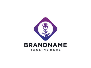 Lotus Flower Logo abstract Beauty Spa salon Cosmetics brand Linear style.