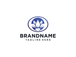 Lotus Flower Logo abstract Beauty Spa salon Cosmetics brand Linear style.