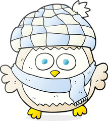cartoon cute little owl