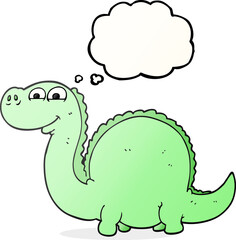 thought bubble cartoon dinosaur