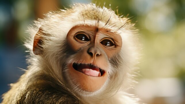 Close up of cute monkey