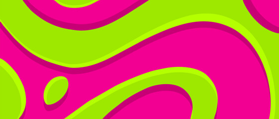 Abstract background design with pink and yellow curved geometric shapes modern and trendy design