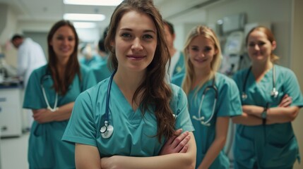 Fototapeta premium portrait of young female doctor 