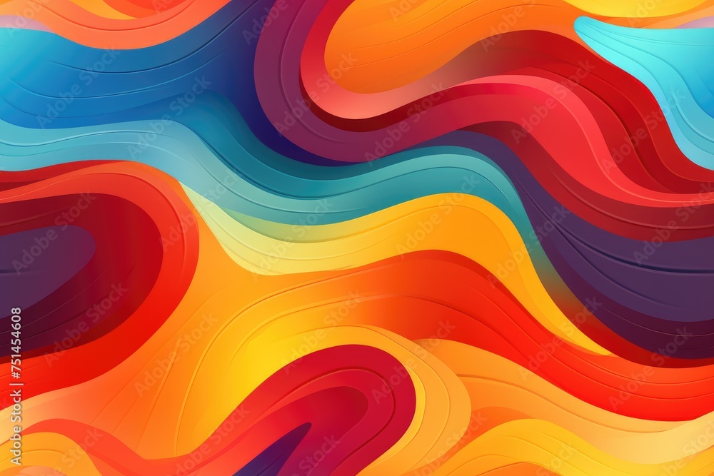 Poster seamless pattern with abstract waves and spots. illustration for background. generative ai