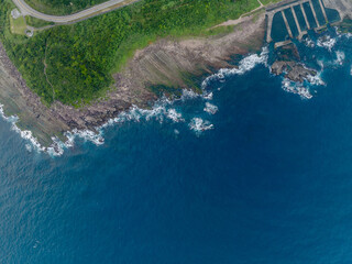 Rip currents in Northeast Coast in Taiwan.