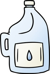gradient cartoon doodle of a large drinking bottle