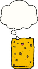cartoon biscuit and thought bubble