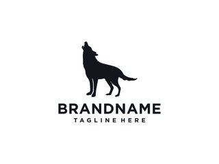 Simple Wolf logo design illustration. wolf logo vector design