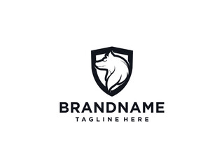 Simple Wolf logo design illustration. wolf logo vector design