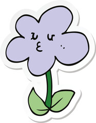sticker of a cartoon flower