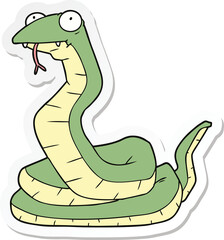 sticker of a cartoon snake