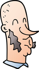 Obraz premium cartoon doodle man with side burns
