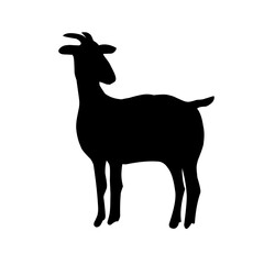 Goat silhouette icon symbol