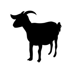 Goat silhouette icon symbol