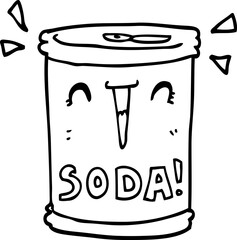 cartoon soda can