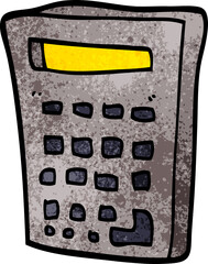 cartoon doodle electronic calculator
