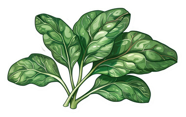 Sticker of Spinach isolated on transparent Background