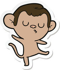 sticker of a cartoon monkey