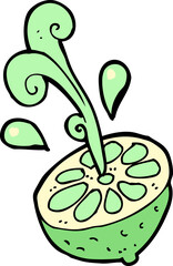 cartoon fresh lime