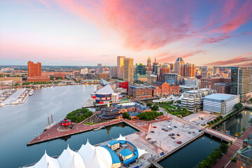 Baltimore, Maryland, USA Skyline over the Inner Harbor - 751458289