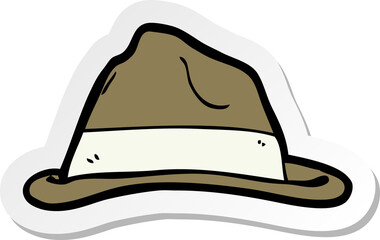 sticker of a cartoon hat